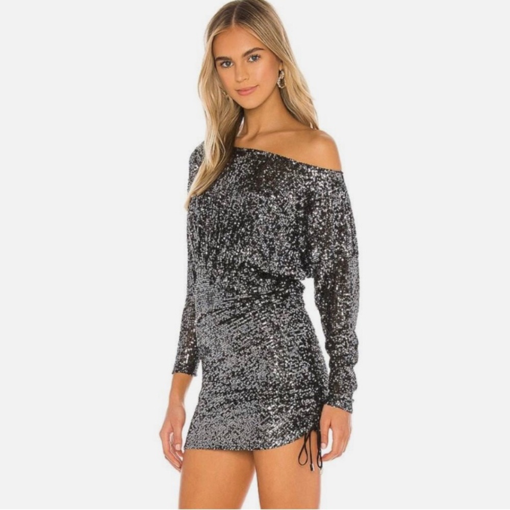 Black Sequin Free People Mini Dress!